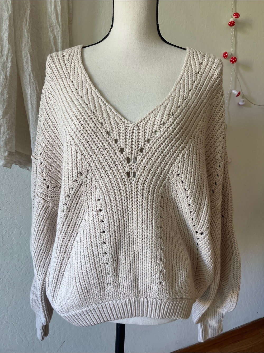 Free people all day long vneck sweater